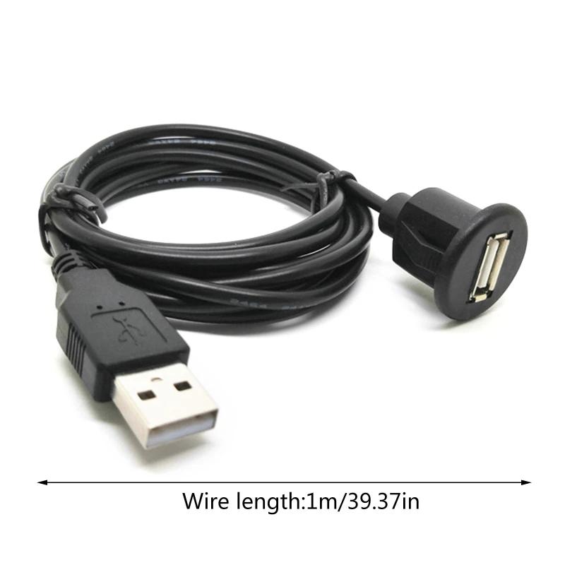 Ligne de montage encastré pour tableau de bord de voiture, câble d'extension de panneau de Port USB 