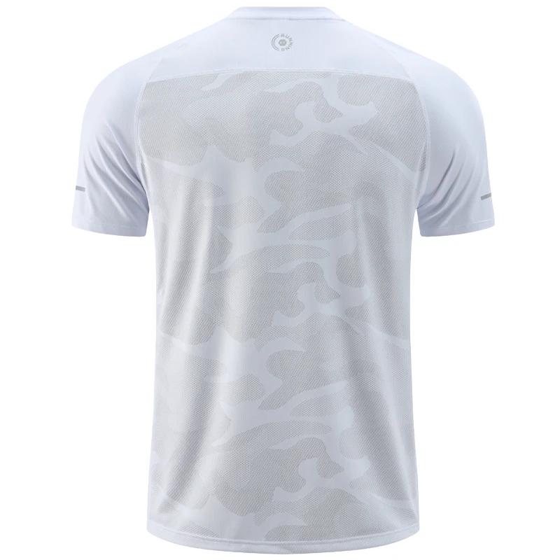 T-shirt à manches courtes pour homme, vêtement de Sport, de course, décontracté, multicolore, respir
