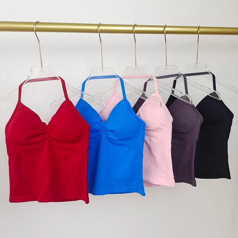 Soutien-gorge de sport Sexy pour femmes, Design dos ouvert, tissu extensible respirant pour le Yoga,
