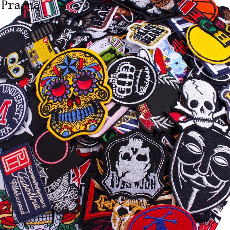 Danemark ges Punk Mixtes Aléatoires pour Vêtements, Patchs Brodés sur Vêtements, Rock Band, DIY Skul