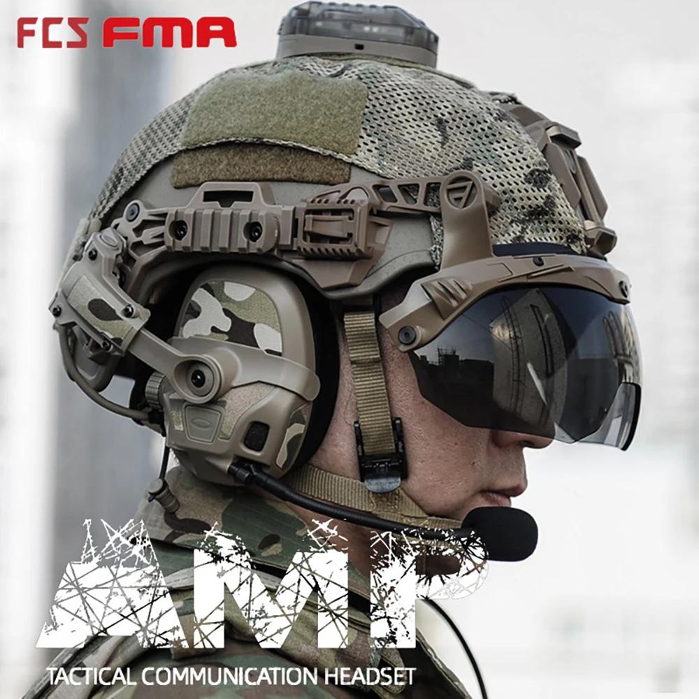 Nouveau casque FCS-TACTICAL AMP PRO entièrement numérique à double DPS, communication tactique, rédu
