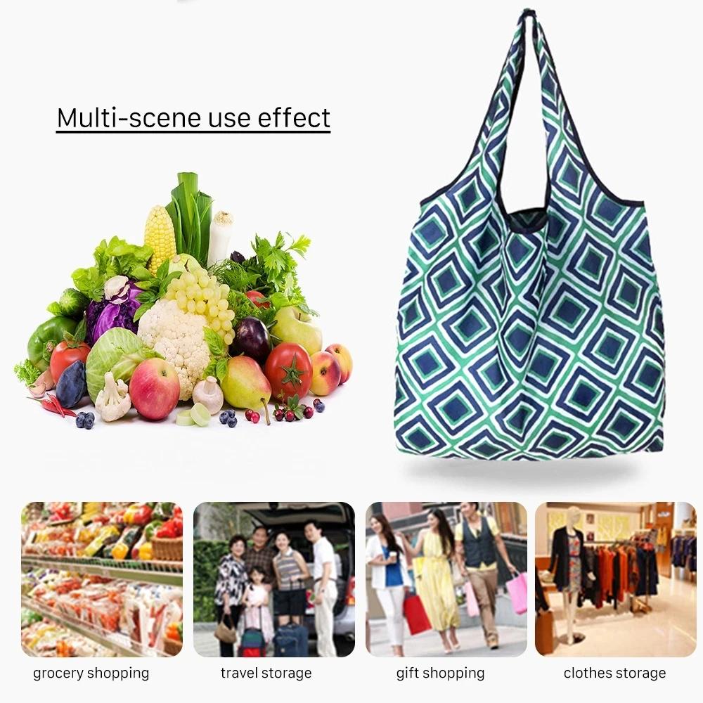 Grand sac de courses réutilisable, sac écologique, paquet d'épicerie, sacs de rangement de jouets de