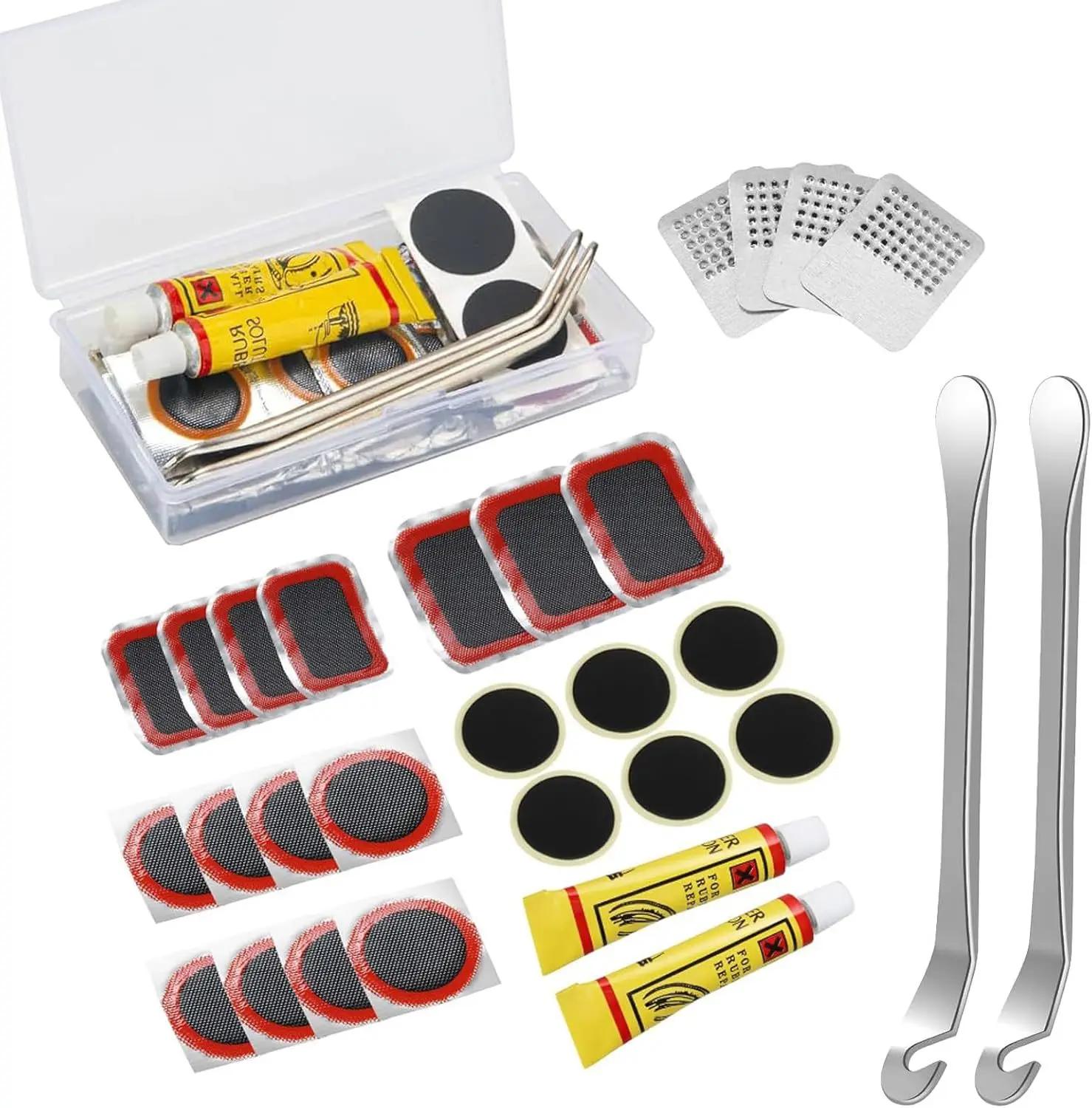 Kit de réparation de pneus de vélo - Outil essentiel pour les cyclistes avec des patchs, des râpes m