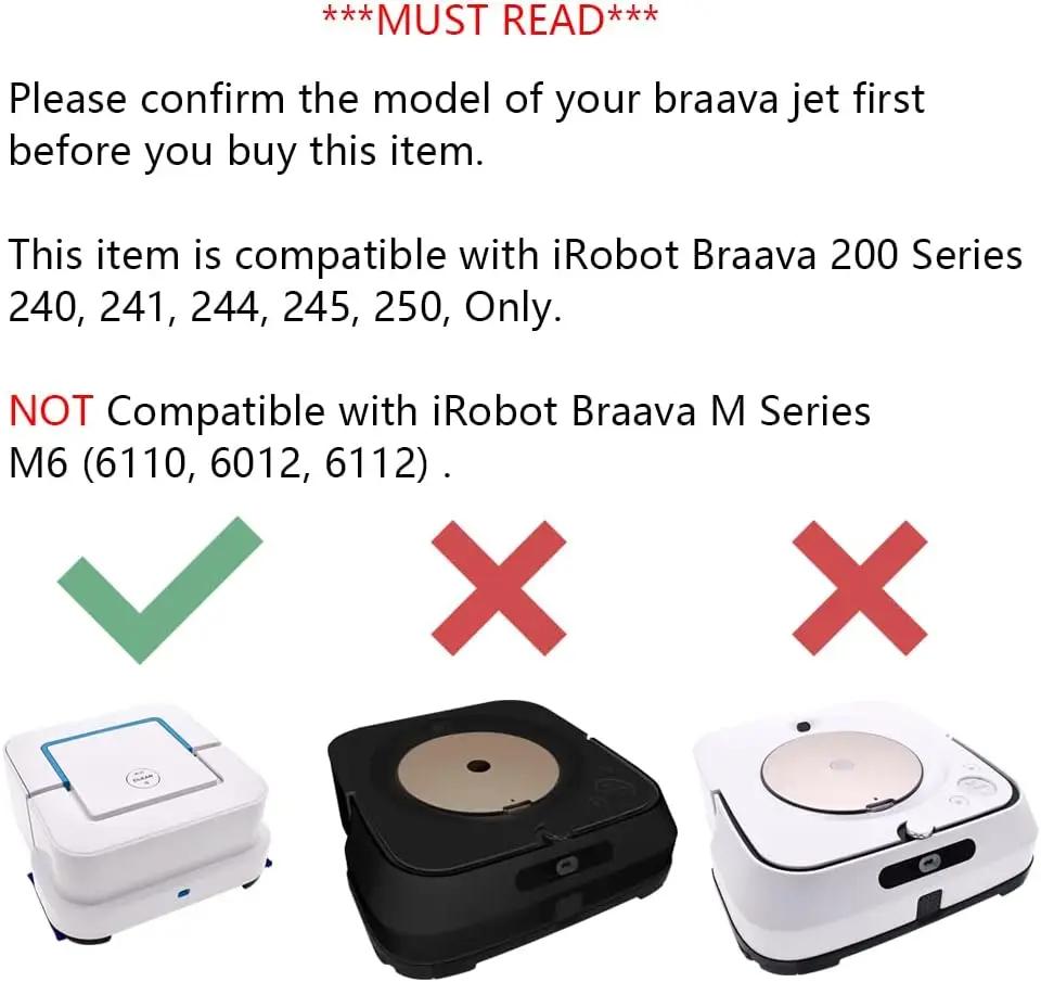 Kit de tampons de nettoyage lavables pour aspirateur iRobot Braava Jet, remplacement des chiffons Ev