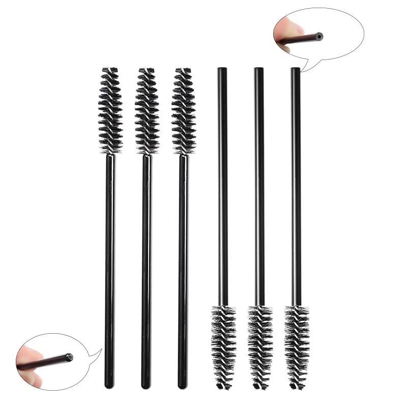 Pinceaux de maquillage jetables en cristal, 50 pièces, brosse à sourcils, poignée en diamant, applic