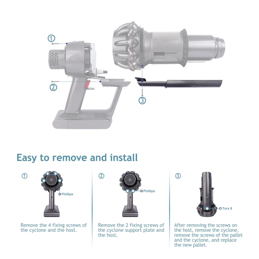 Big Bin Runner – pièce de rechange pour aspirateur Dyson V10 V11 V15 SV12 SV14 SV15 SV22, grand défl