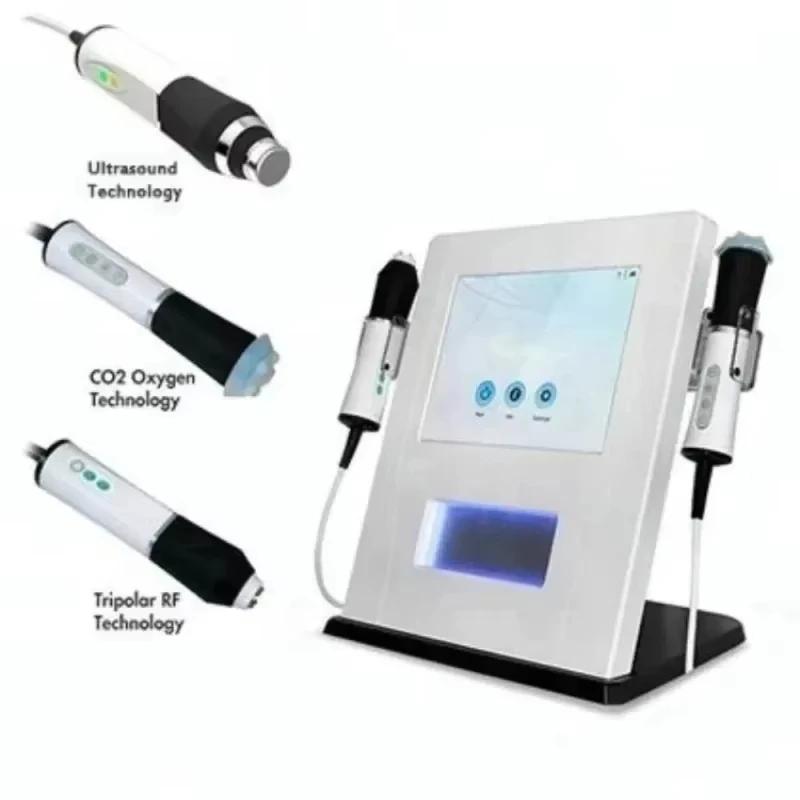 3 en 1 CO2 nano-bulles technologie Oxy Machine faciale visage Lifrting rajeunissement de la peau raf