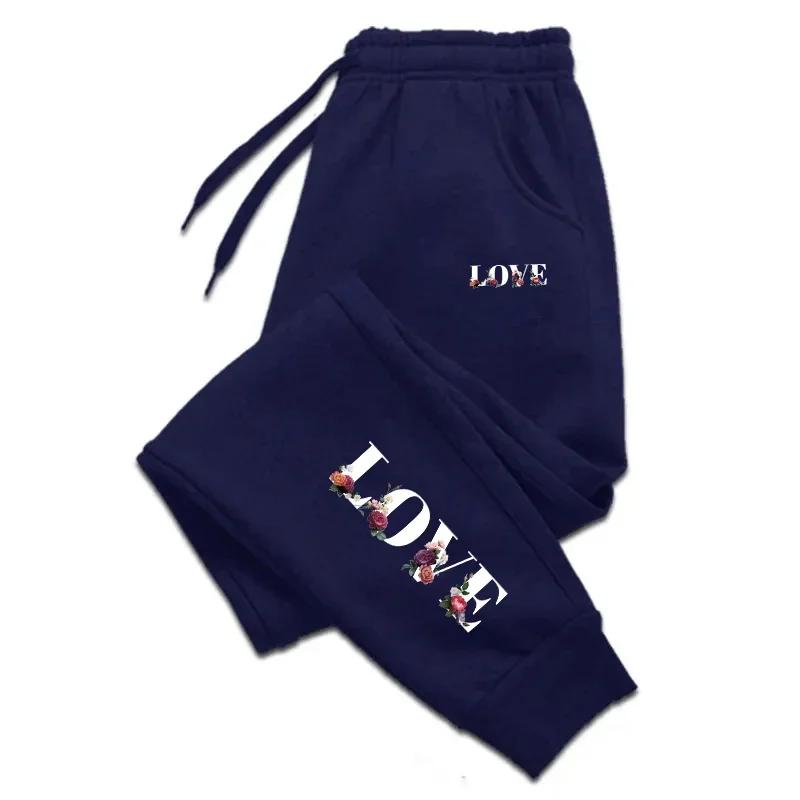 Pantalon de survêtement pour femmes, nouvelle lettre d'amour imprimée, pantalon de survêtement de lu