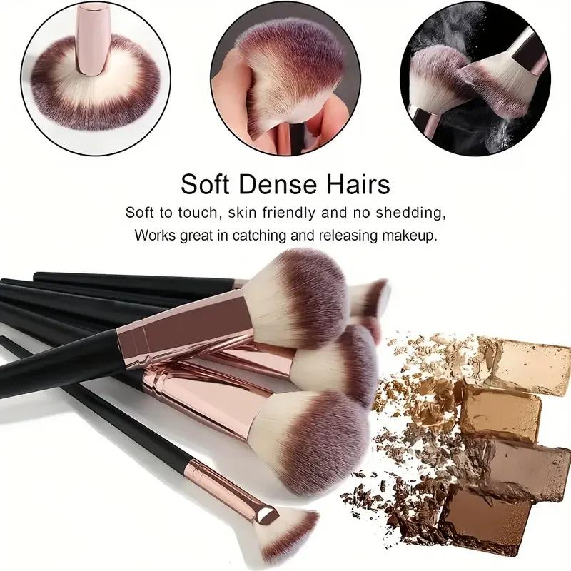 Ensemble de pinceaux de maquillage doux et moelleux, pour fard à paupières, fond de teint, correcteu