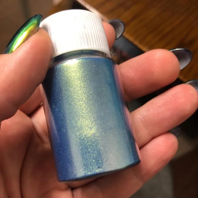 10g caméléon Mica perle ongles paillettes poudre haute brillance néon poudre Fine aurore nacré manuc