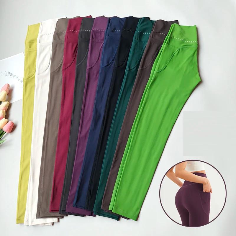 Leggings de Yoga taille haute pour femmes, doux avec poches, collants de Sport, Fitness, pantalons é