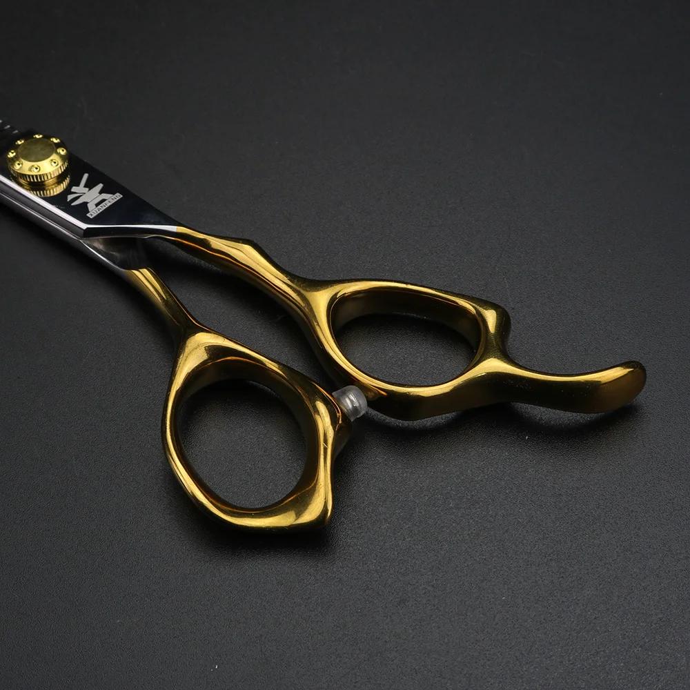XUANFENG – ciseaux à cheveux à manche doré, vis en acier doré 9cr18, ciseaux de coupe et ciseaux ami
