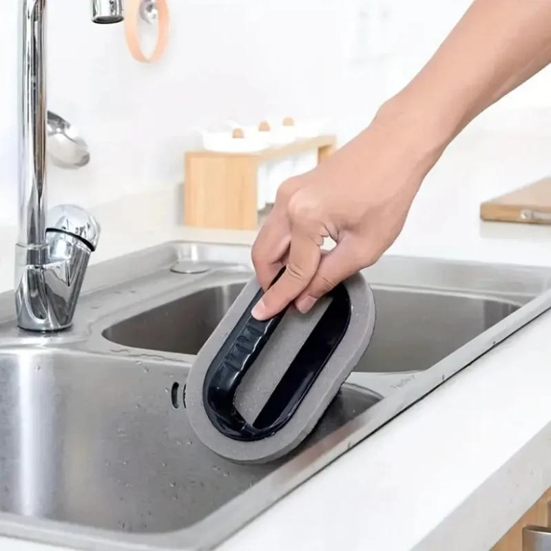 Brosse éponge magique émeri, brosse pour Pot de cuisine, fer antirouille, outil de nettoyage, brosse