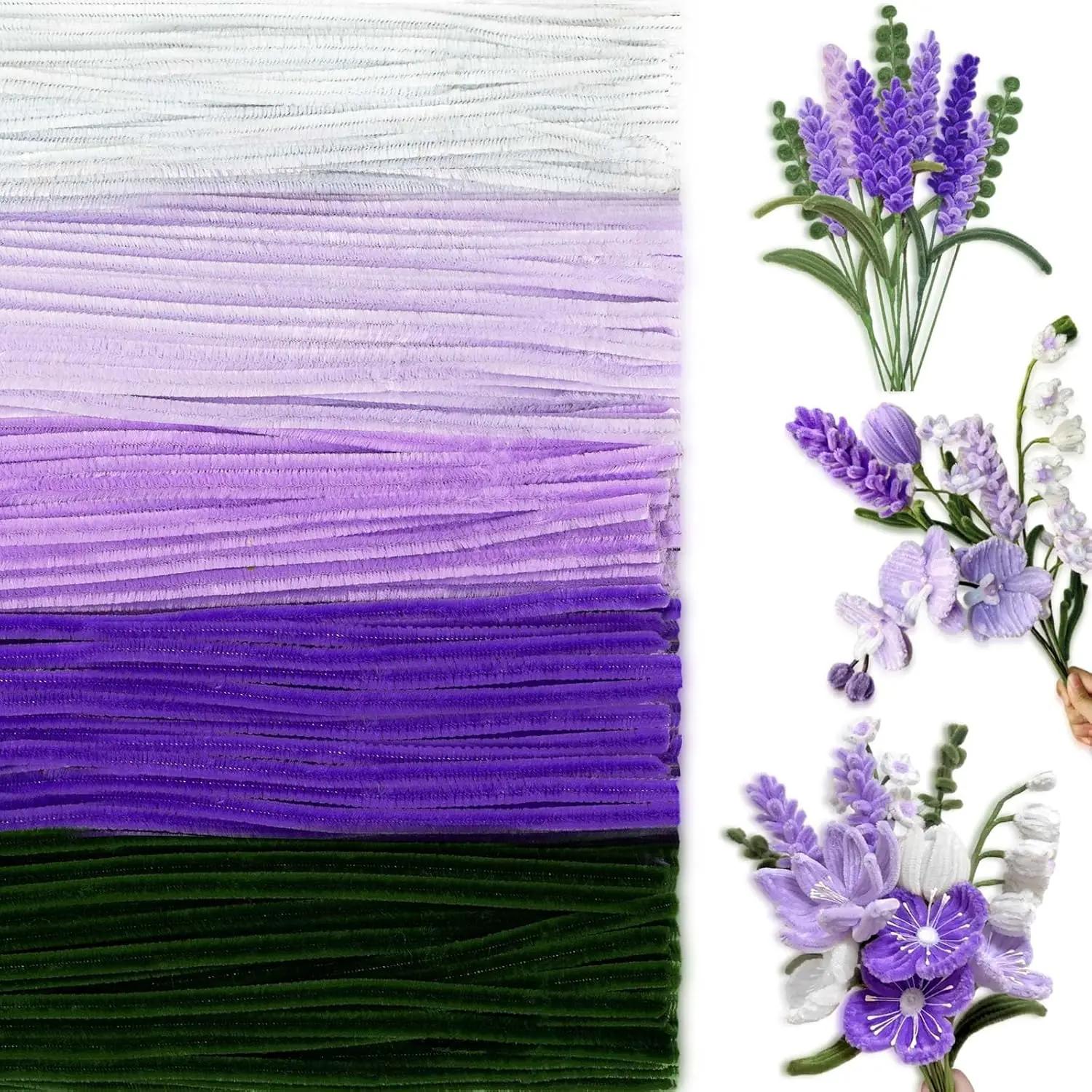 500/600 pièces nettoyeurs de tuyaux tiges de Chenille 12 pouces fournitures artisanales en vrac pour
