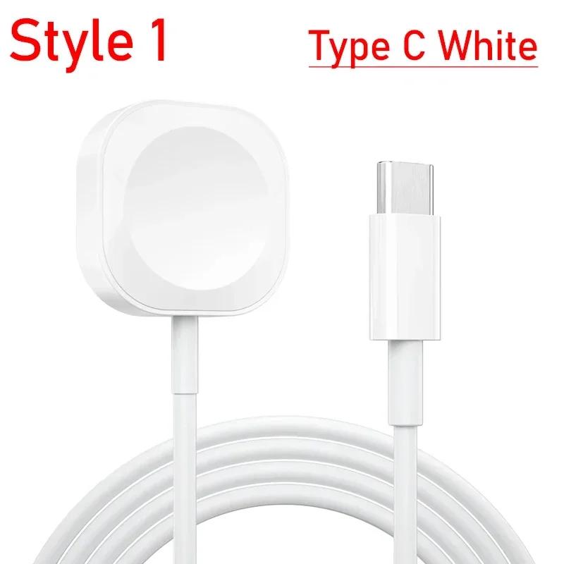 Chargeur sans fil magnétique USB Type C pour IWatch 9/8/7/6/5/SE, Station de charge rapide Portable
