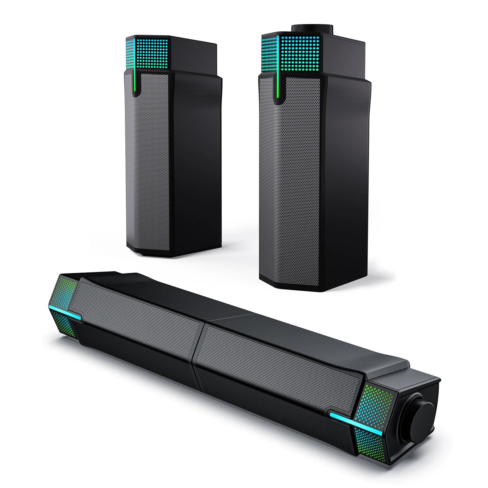 Jeecoo M20 haut-parleurs d'ordinateur Bluetooth pour moniteur de bureau PC, alimenté par USB filaire