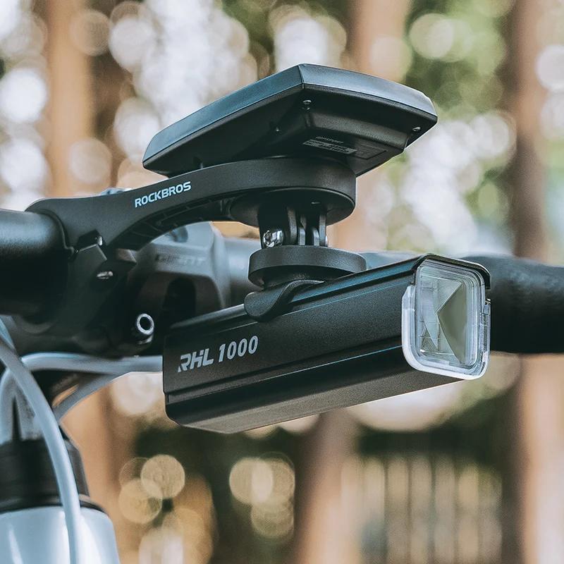 ROCKBROS – lumière de vélo 1000lm, charge type-c, éclairage avant pour vtt, vélo de route, 4500mAh, 