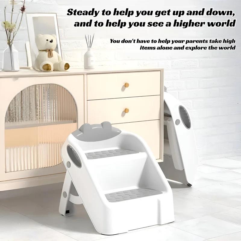 Escabeau d'entraînement aux toilettes pour enfants, siège de pot pliable et antidérapant, lavabo pou