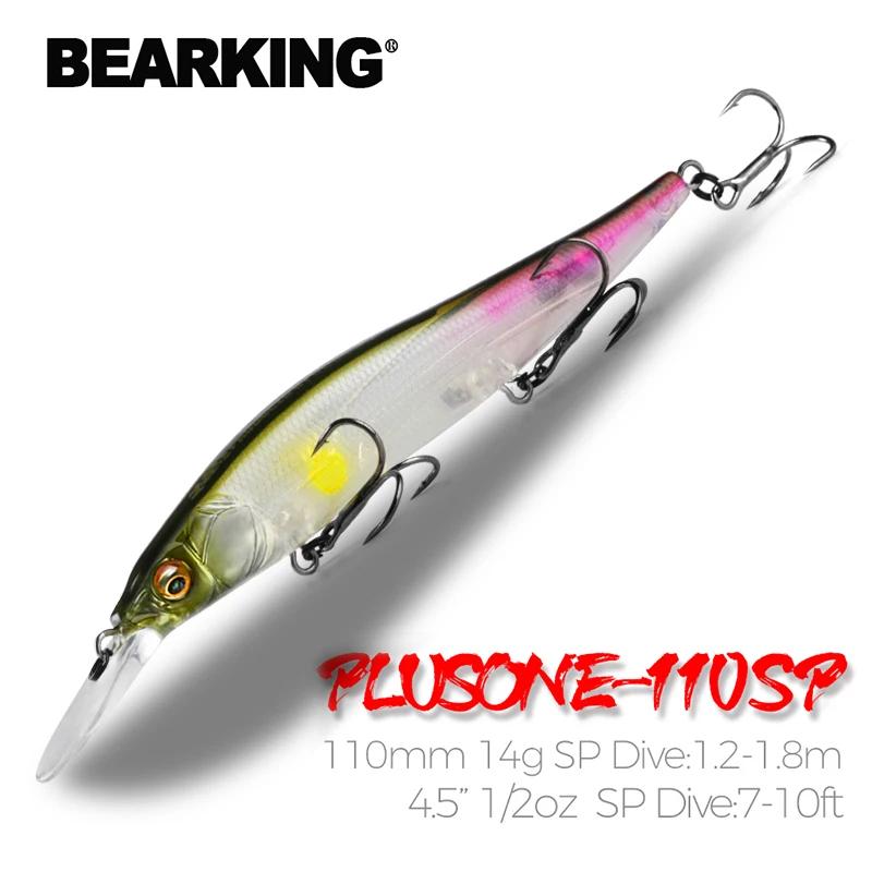Bearking professionnel Wobbler 110mm 14g plongée 1.8m SP leurres de pêche appâts artificiels prédate