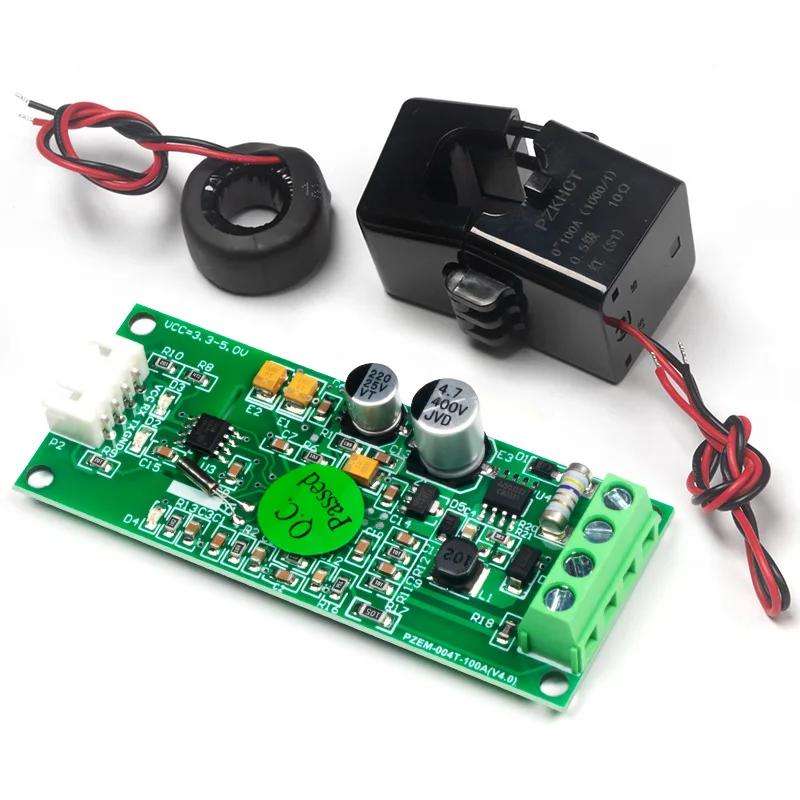 Ampèremètre 4.0 V 10A 100A du souverain h de watt actuel Voltmètre CA de TTL Modbus de boîte de comm
