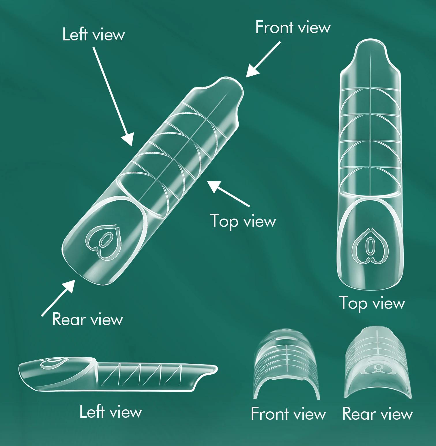 Nailpop Space Nail Dual Forms 15 Tailles Formes à ongles pour extension de gel poly Réutilisables Ma