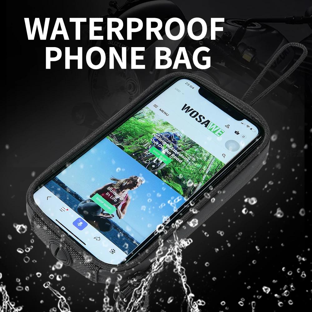 WOSAWE – sac de réservoir magnétique pour moto, support de Navigation GPS Mobile, sacs étanches pour