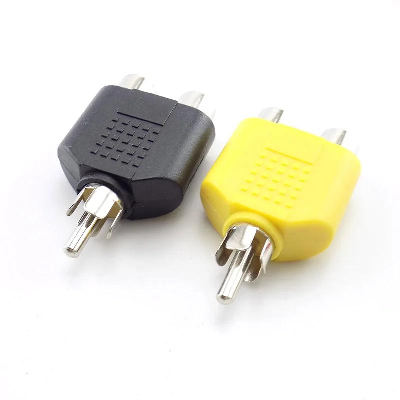Connecteur RCA séparateur en Y, convertisseur de prise Audio-vidéo AV 1 mâle à 2 femelles, Kit adapt