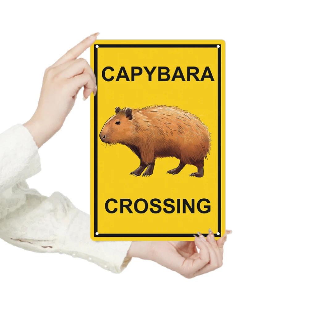 Putuo Decor-Panneau en métal Capybara, affiche d'art mural vintage 18, 7.8x11.8, 1 pièce, pour la ma