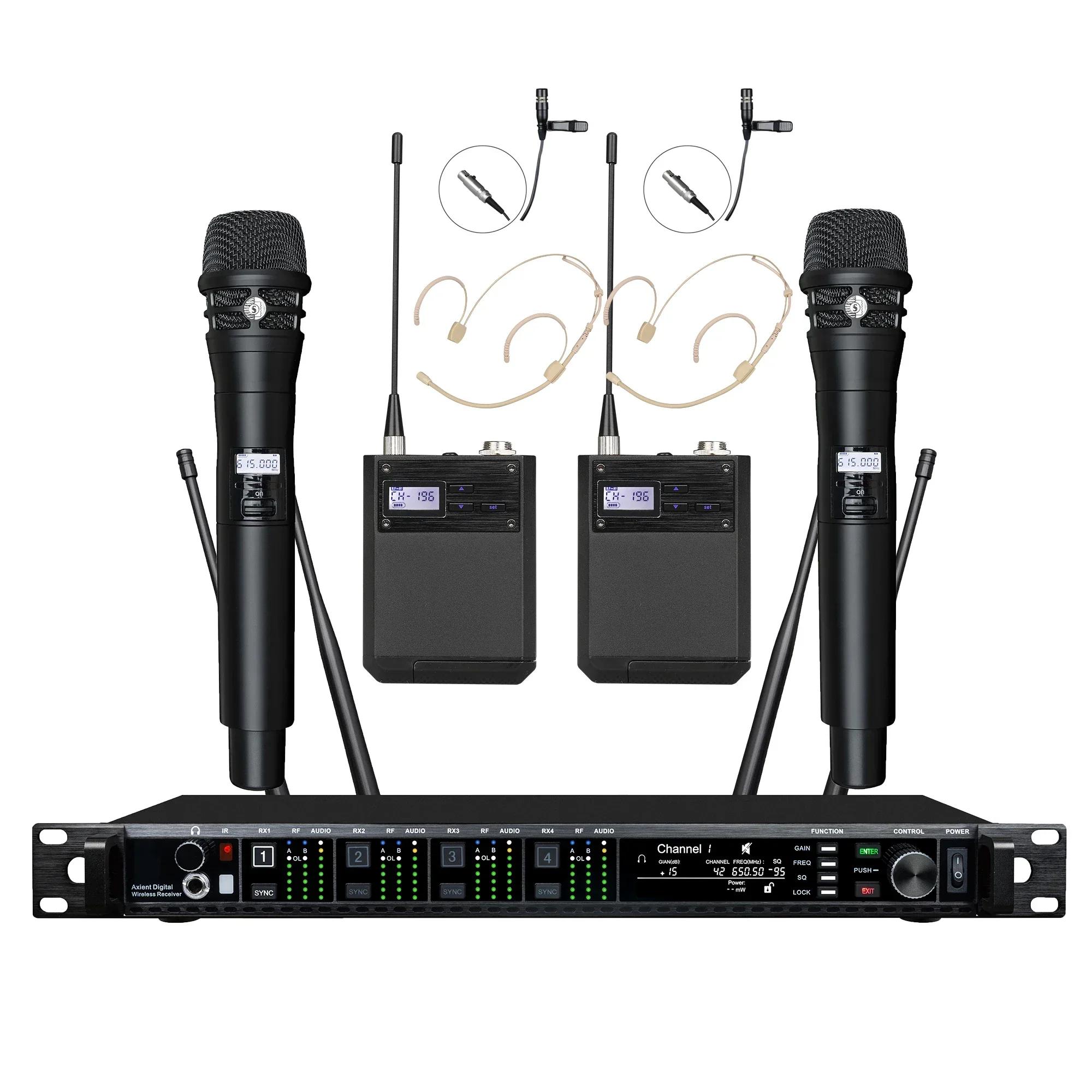 Leicozic microphone sans fil professionnel KSM11 KSM8 système Radio 4 canaux Microphone casque micro