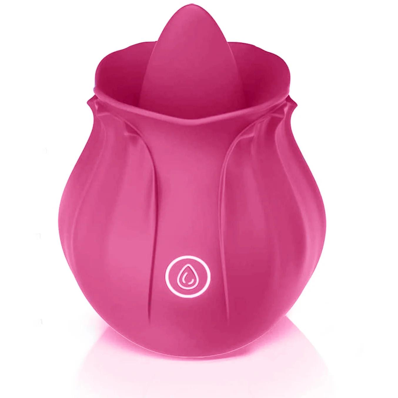 Vibromasseur de point G pour femme, jouet rouge rose, langue léchant, stimulateur de clitoris, Chev,