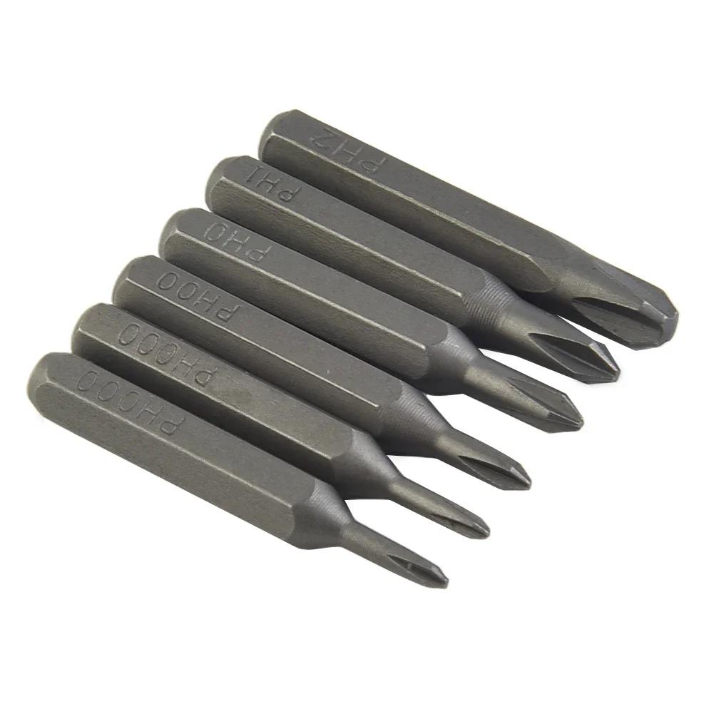 Embouts de tournevis cruciforme H4 × 28mm PH0000 PH000 PH00 PH0 PH1 PH2 4mm tige hexagonale bricolag