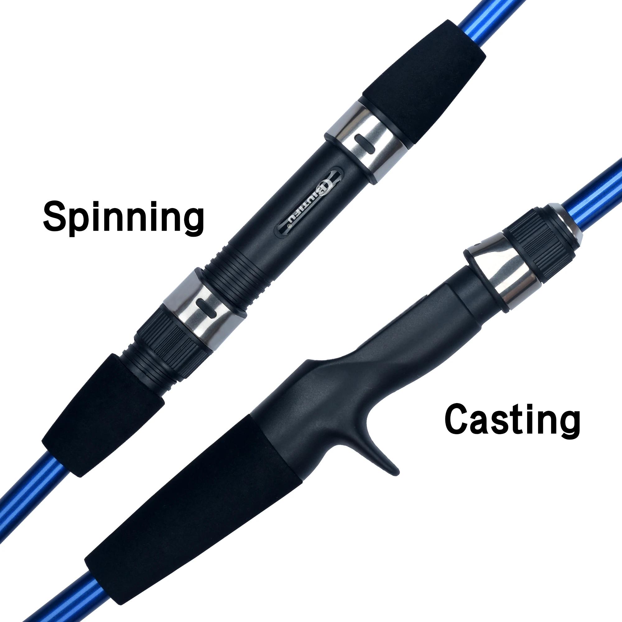 BIUTIFU Baitcasting filature Mini canne à pêche 4/5 Section 1.8/2.1mTravel carbone coulée poids 5-20