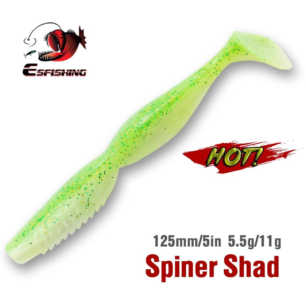 Leurres souples ESFISHING Spiner Shad 100mm/125mm, leurres pour brochet, leurres de pêche au bar, le