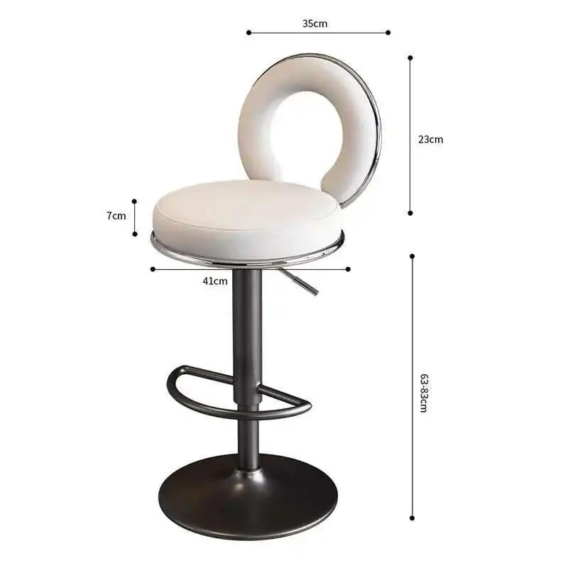 Tabouret haut nordique en métal moderne, chaises de bar de luxe, meubles de restaurant, salon