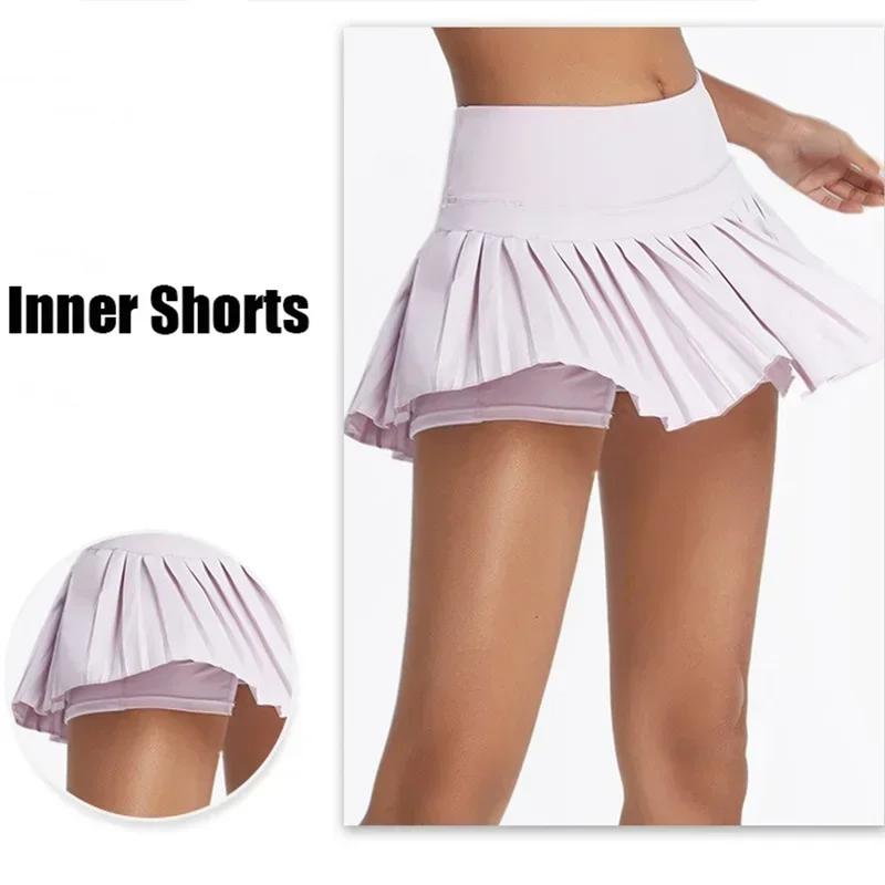 Jupe-pantalon plissée sport pour femmes - Skort tennis golf gym taille haute XS-XXL avec poche