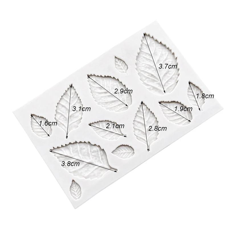 Moule en silicone Feuilles de Rose pour Sugarcraft, Outils de Résine, Moule à Cupcakes, Outils de Dé