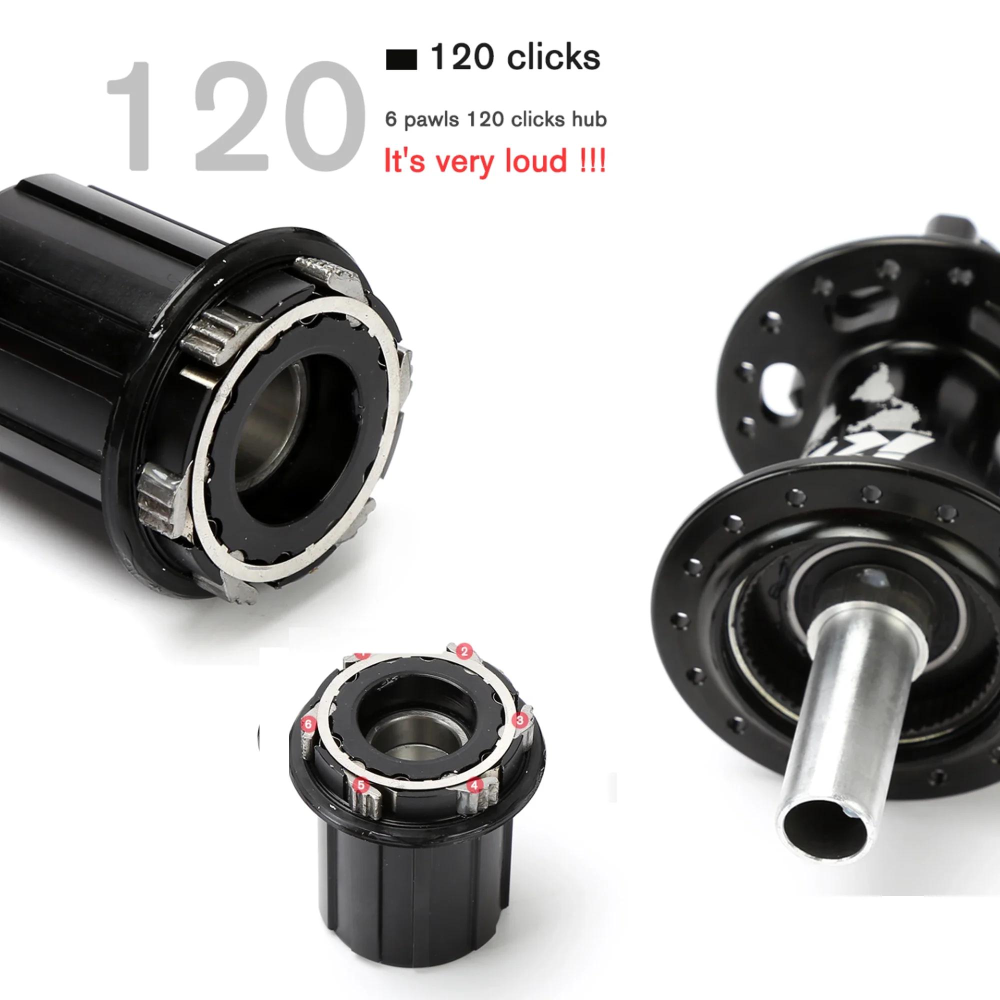 TANKE 120 clic Hub 6 roulements vtt VTT moyeu avant arrière à HG 28 32 36 trous frein à disque moyeu