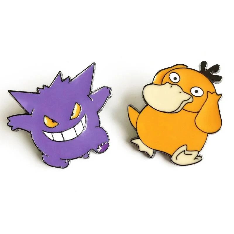 Broches en émail dessin animé Pokemon Pikachu broches Gengar broche sac vêtements Badge cosmique Col