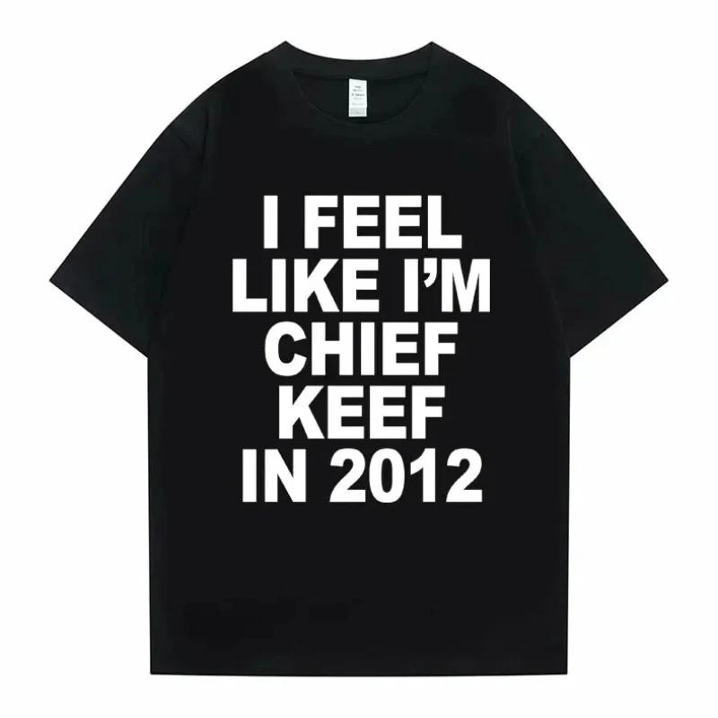 Femmes hommes j'aime je suis chef Keef en 2012 impression graphique t-shirt été hommes femmes mode t