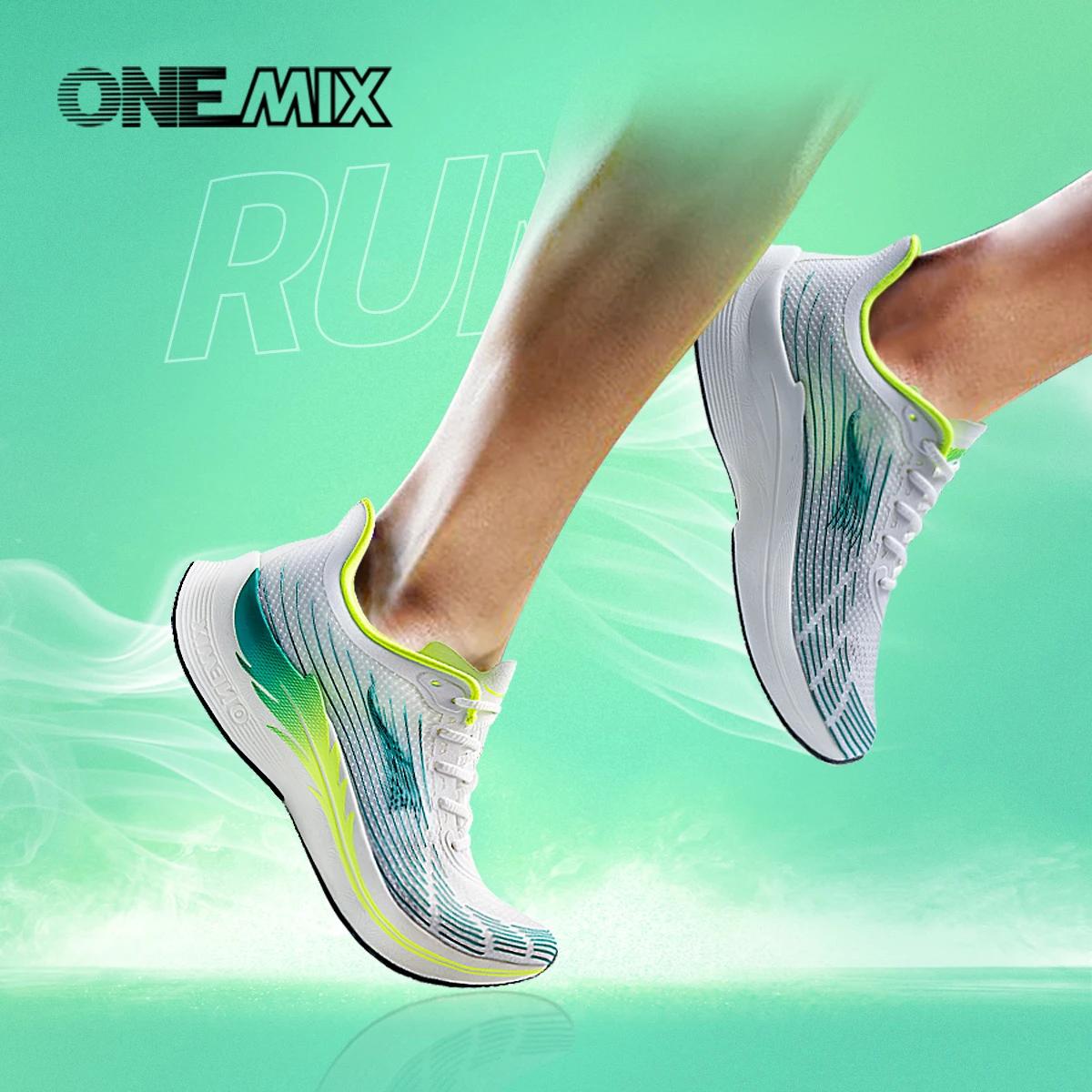 Chaussures de course respirantes ONEMIX pour hommes - Baskets sport décontractées souples antidérapantes