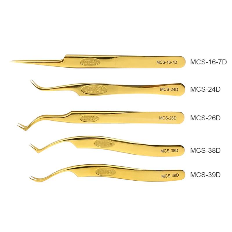Vetus – pincettes à cils Premium, série MCS originale, nouveau Style, pointe Ultra Fine, améliore le