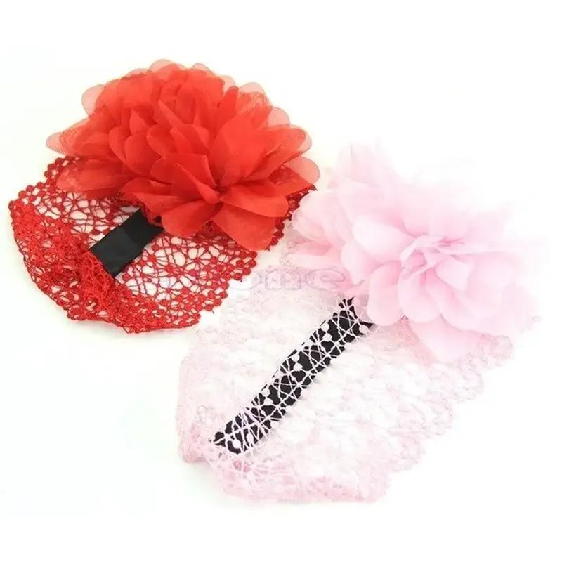 Joli bébé bandeau Turban fleur nouveau-né fille bandeaux élastique enfants enfant en bas âge bandeau