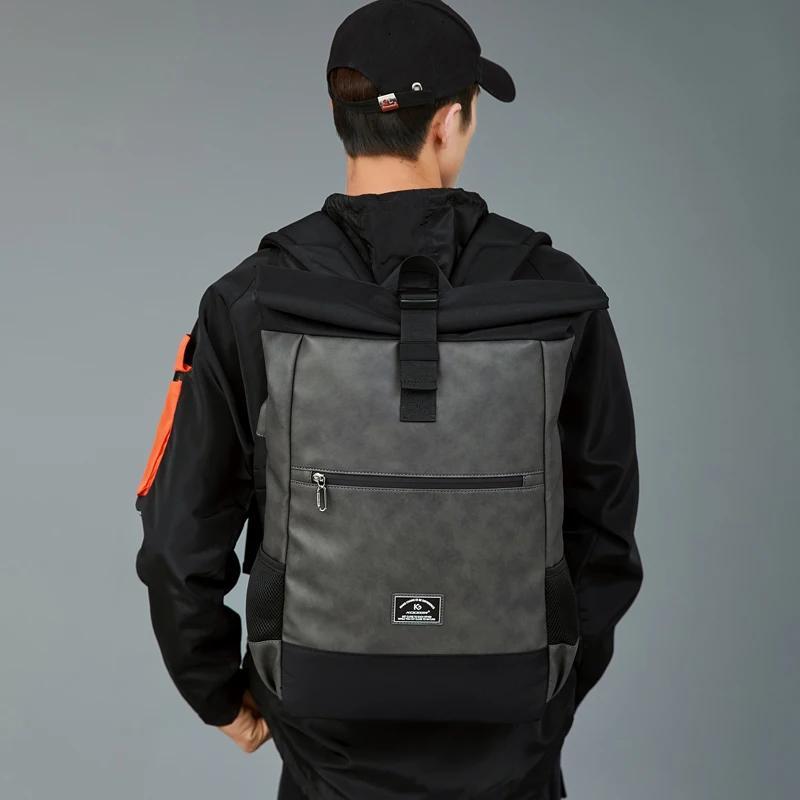 Sacs à dos d'ordinateur imperméables pour hommes et femmes, cuir PU léger, sac à dos à roulettes de 