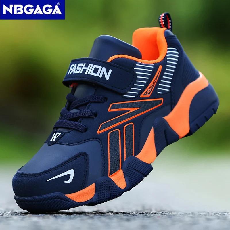Baskets décontractées en cuir pour enfants, chaussures de tennis, chaussures de marche, chaussures d