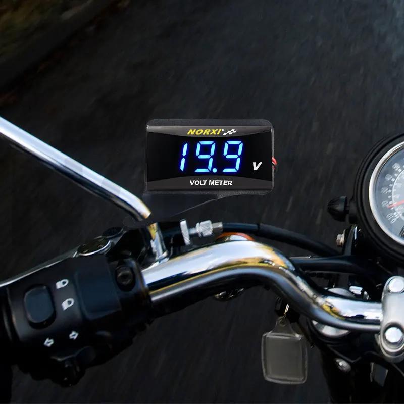 Voltmètre de compteur de moto, température de l'eau, mini Super blog numérique 6V 12V, thermomètre é
