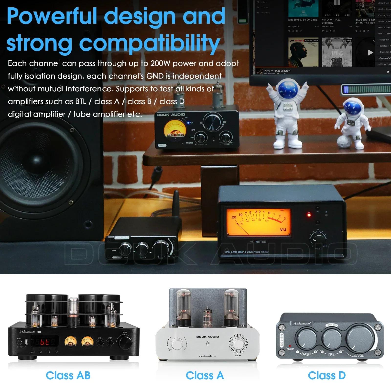 Douk Audio-Sélecteur d'amplificateur VU102, boîtier de commutation de haut-parleur à 2 zones avec VU