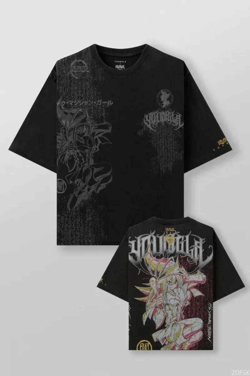 2025 Yu-Gi-Oh T-shirt imprimé surdimensionné à la mode Fan de jeu été hommes et femmes mode décontra