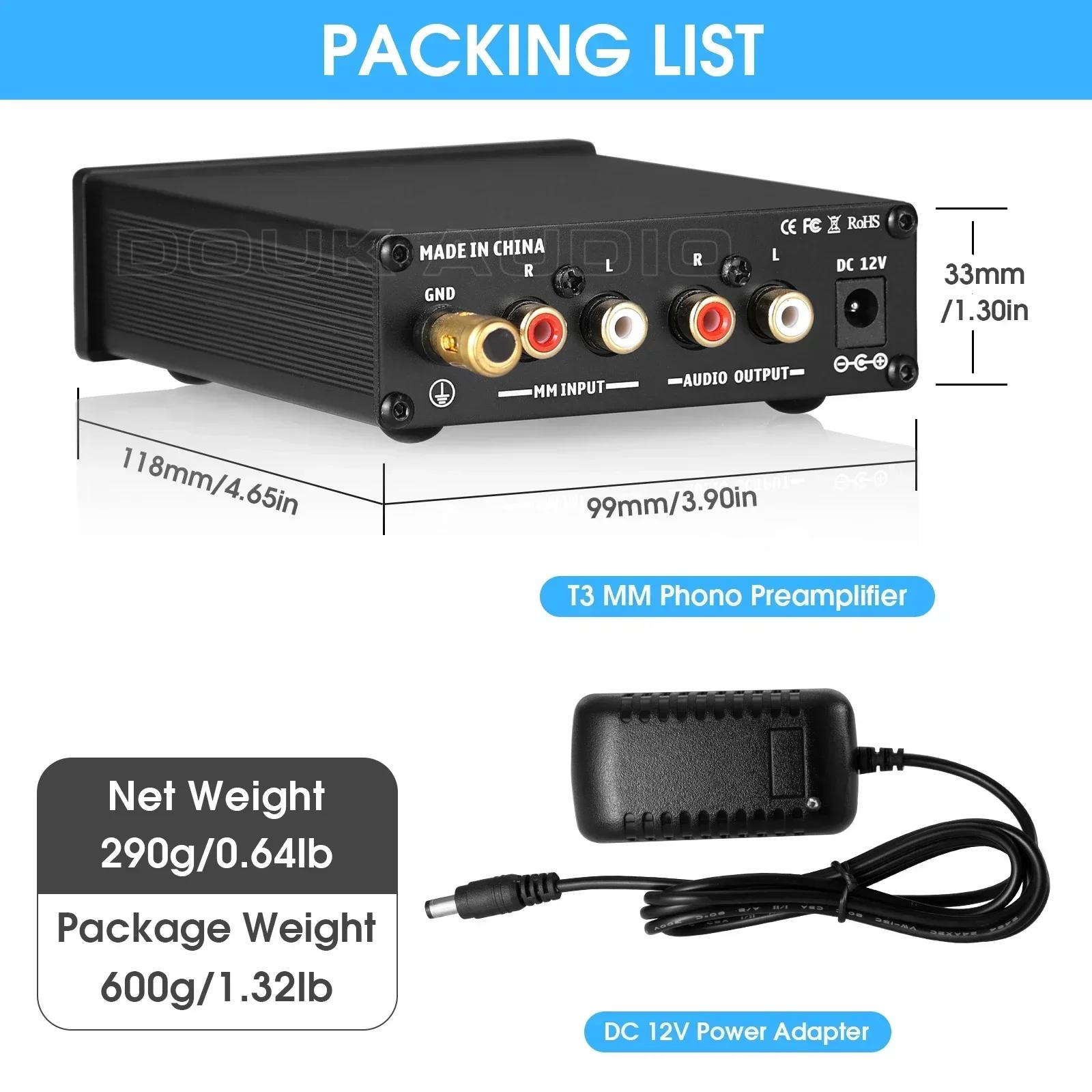 Douk Audio T3 HiFi MM RIAA préamplificateur phonographe RIAA lecteur de disque à domicile préampli d