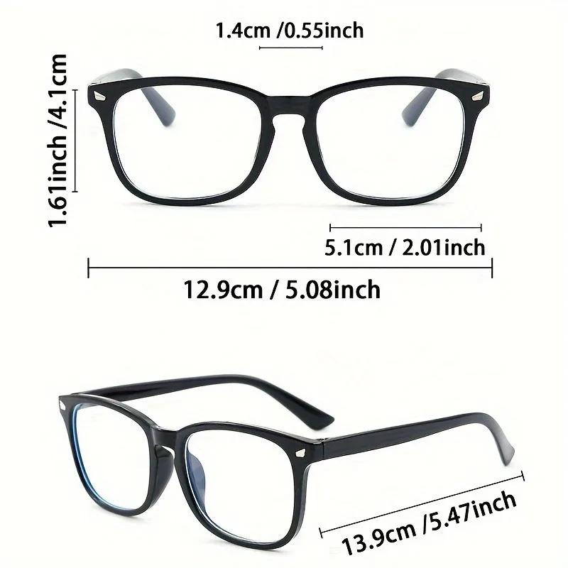 Lunettes Anti-lumière bleue à rivets carrés, 1 pièce, pour les déplacements quotidiens, lunettes à l