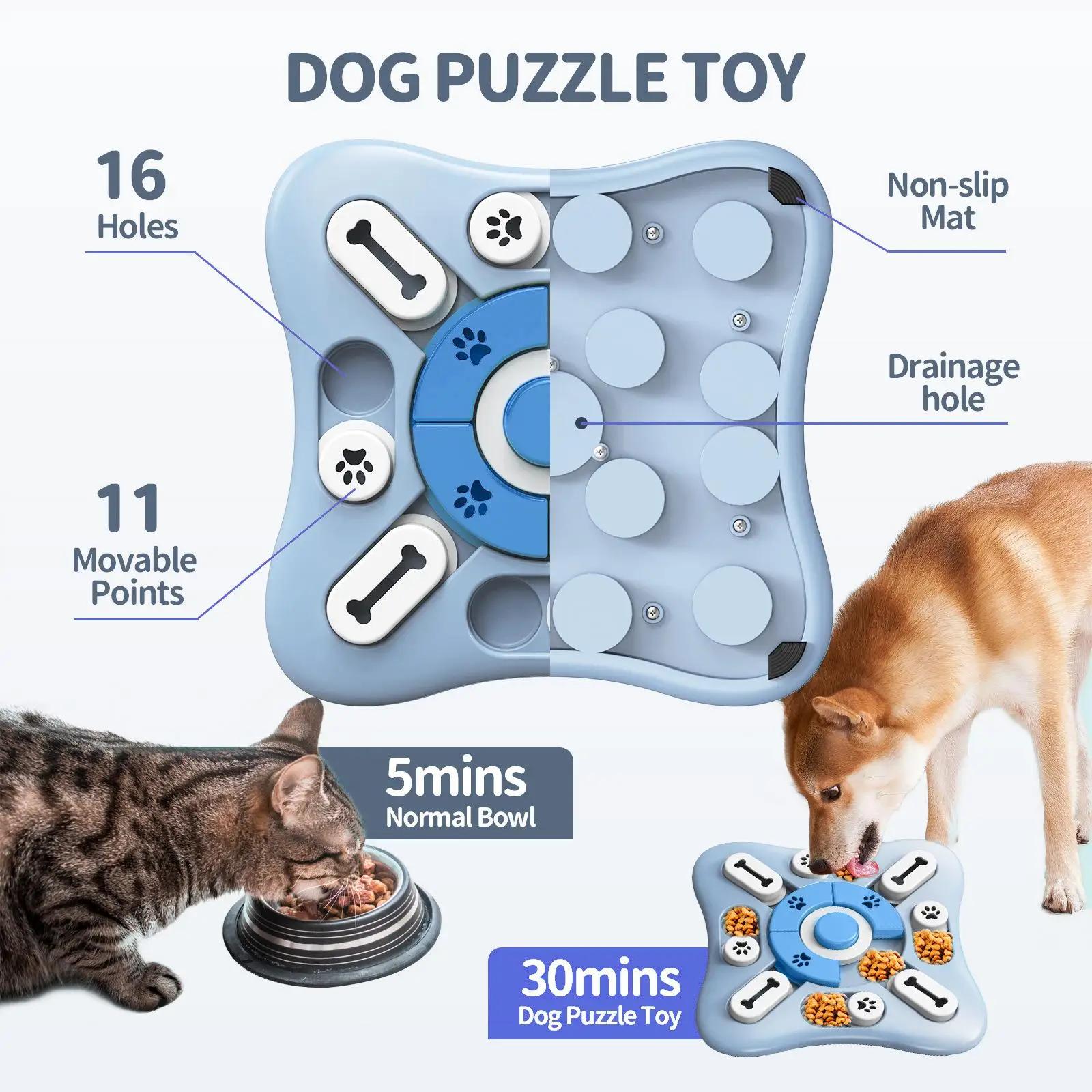 Jouets pour chiens mangeoire lente interactive augmenter chiot IQ distributeur de nourriture manger 